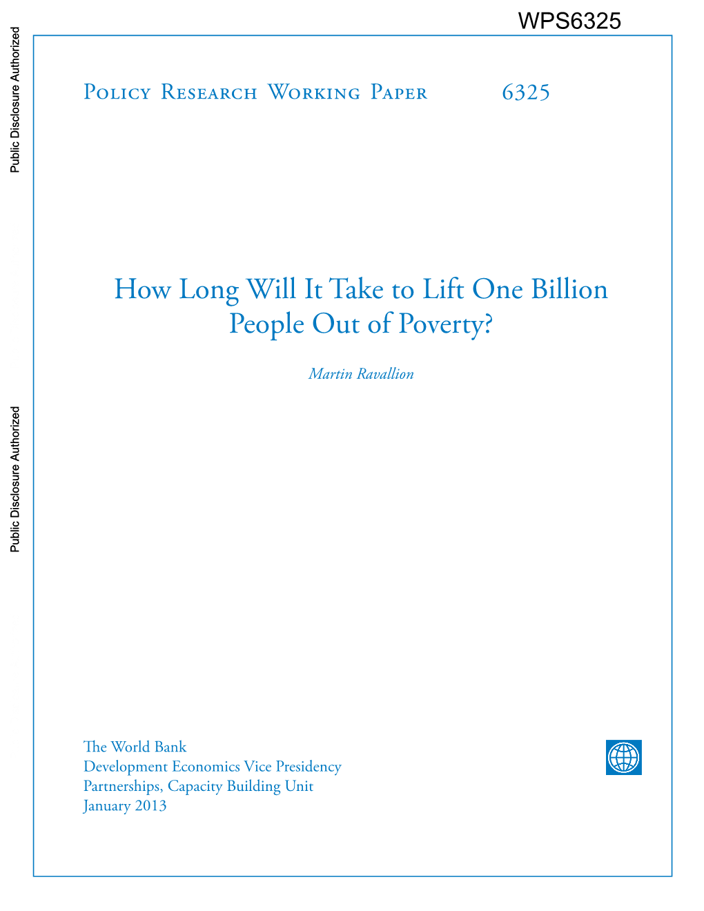 50 Years Or More to Lift Developing World As a Whole