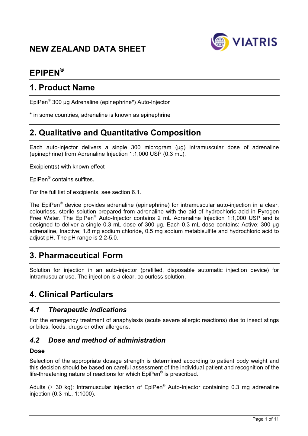 New Zealand Data Sheet