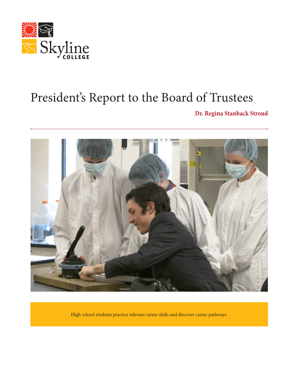 President's Report to the Board of Trustees