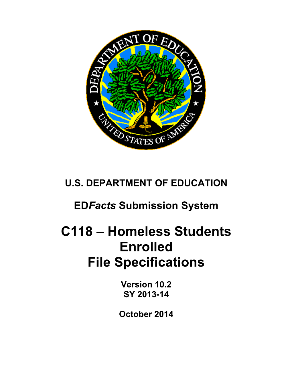 Homeless Students Enrolled File Specifications