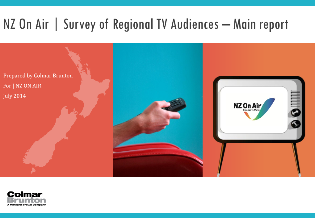Survey of Regional TV Audiences – Main Report