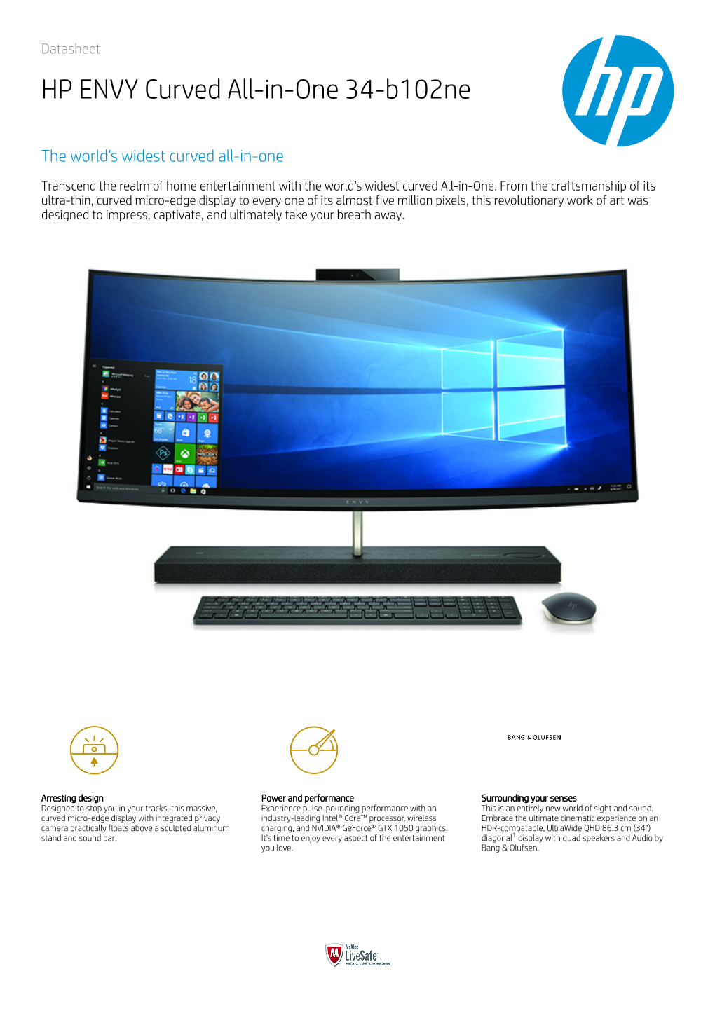 HP ENVY Curved All-In-One 34-B102ne