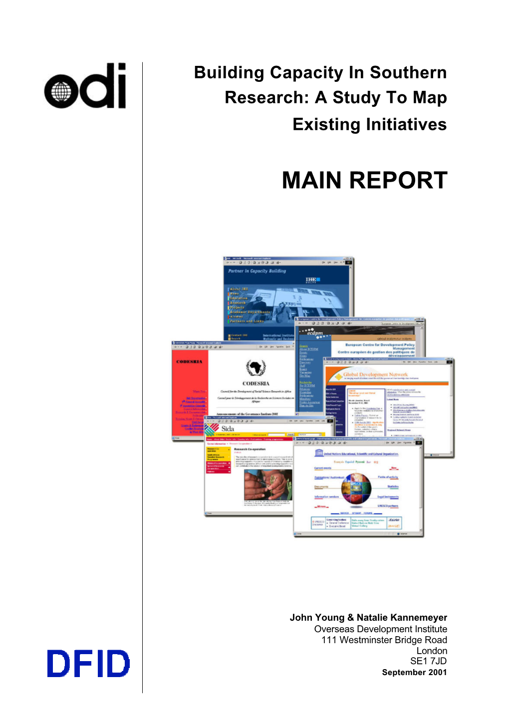 Building Capacity in Southern Research: a Study to Map Existing Initiatives