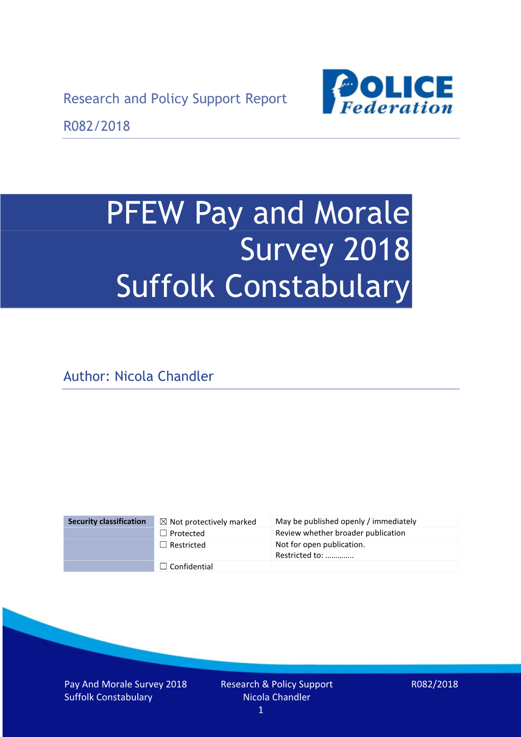 PFEW Pay and Morale Survey 2018 Suffolk Constabulary