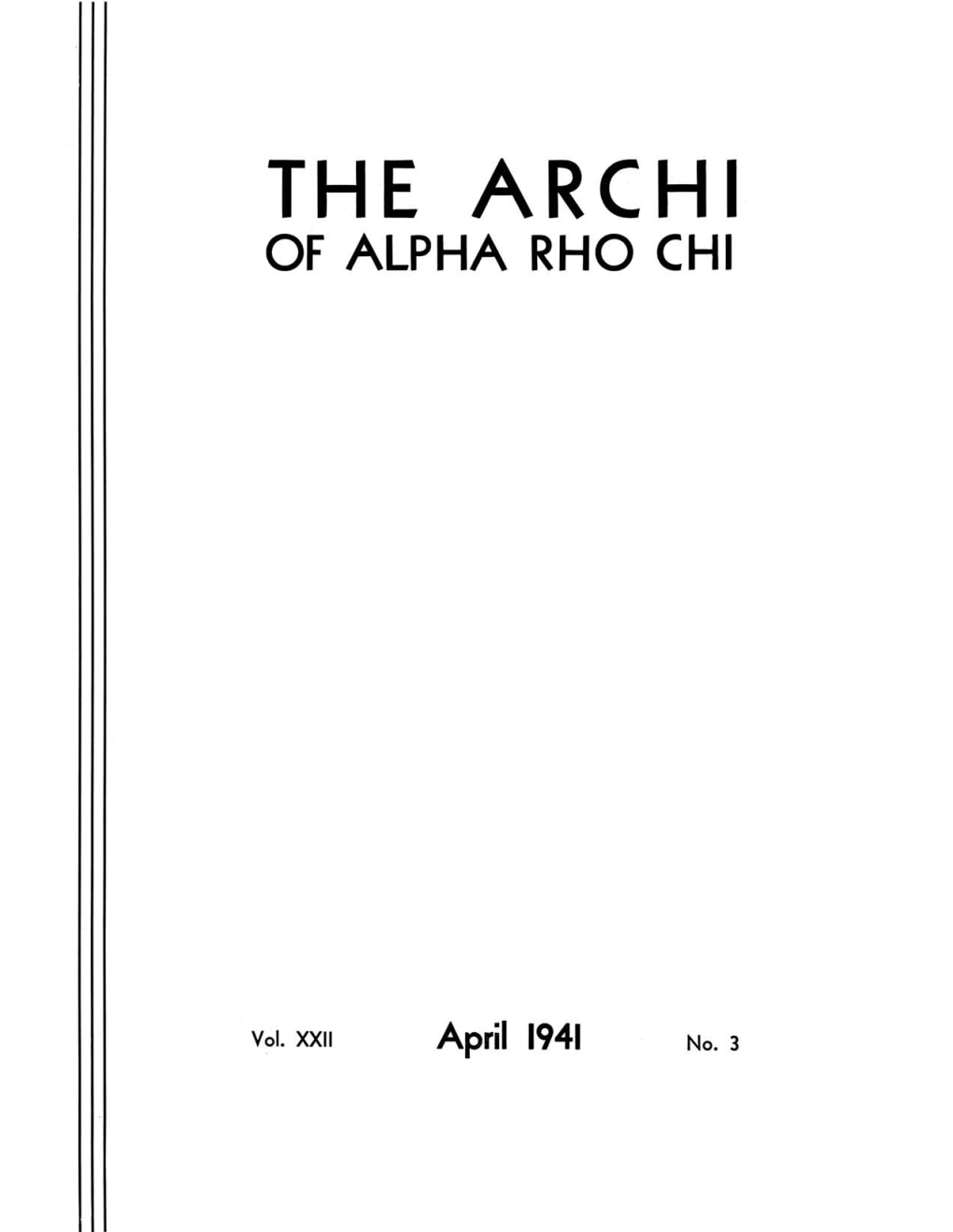 The Archi of Alpha Rho Chi