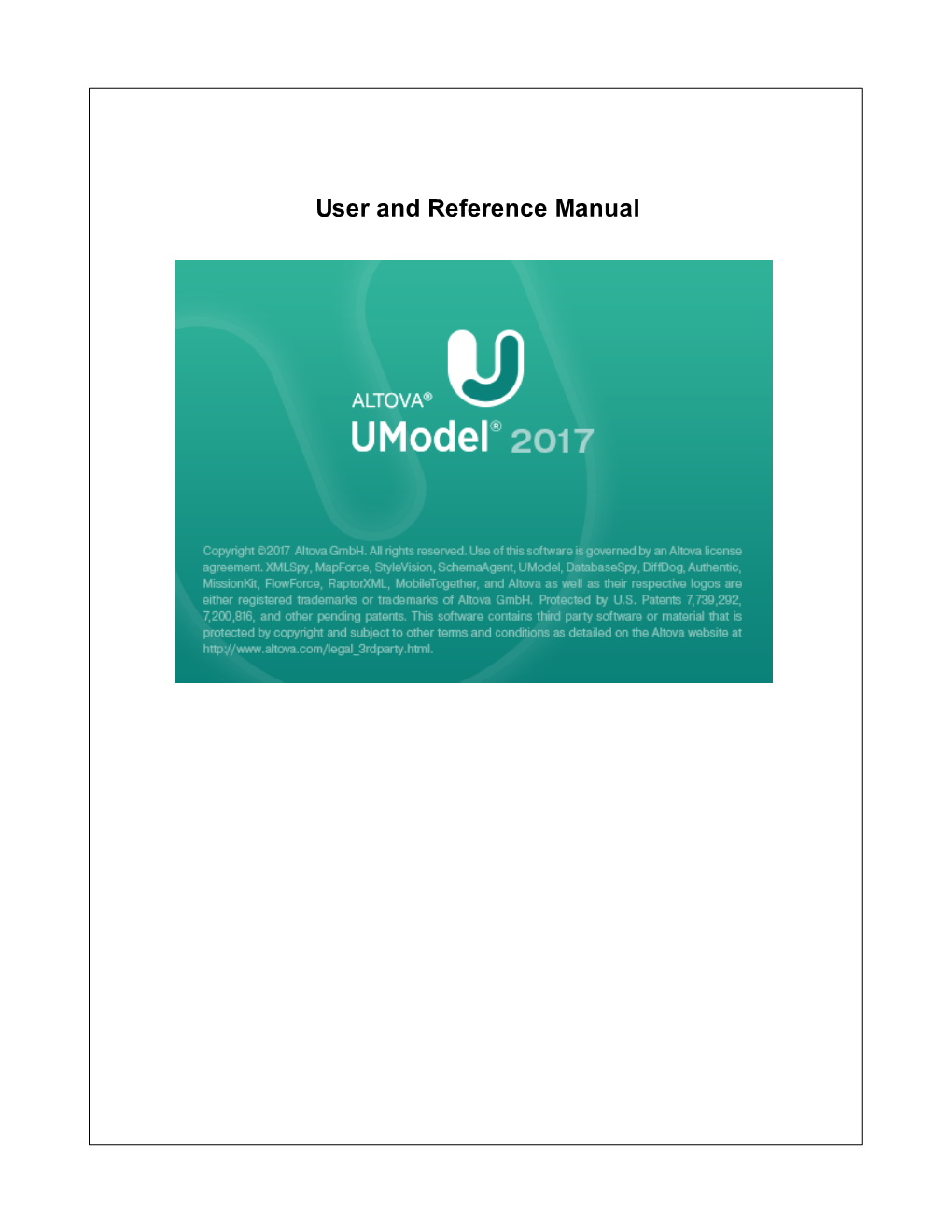 Altova Umodel 2017 User & Reference Manual