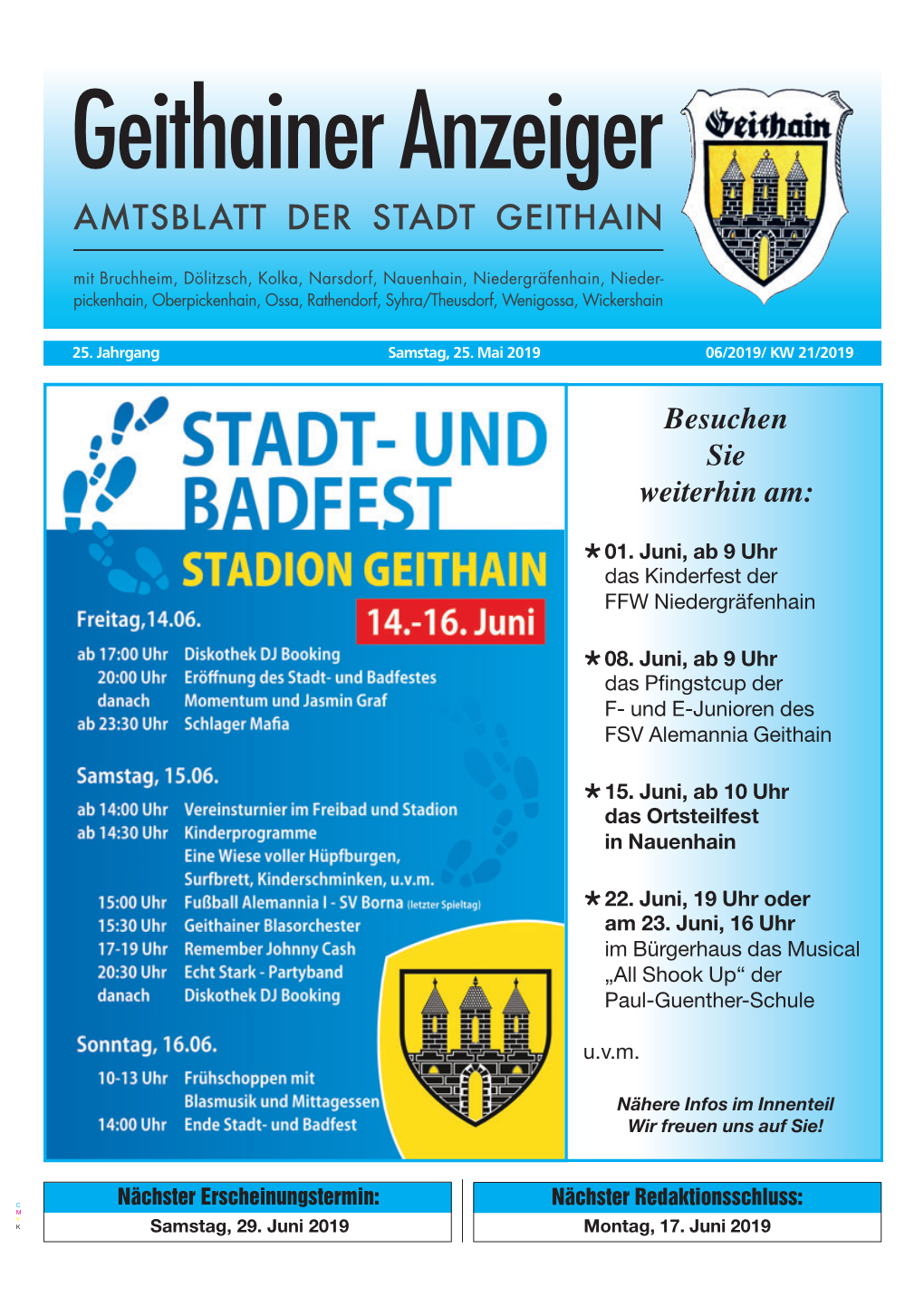 Amtsblatt Der Stadt Geithain