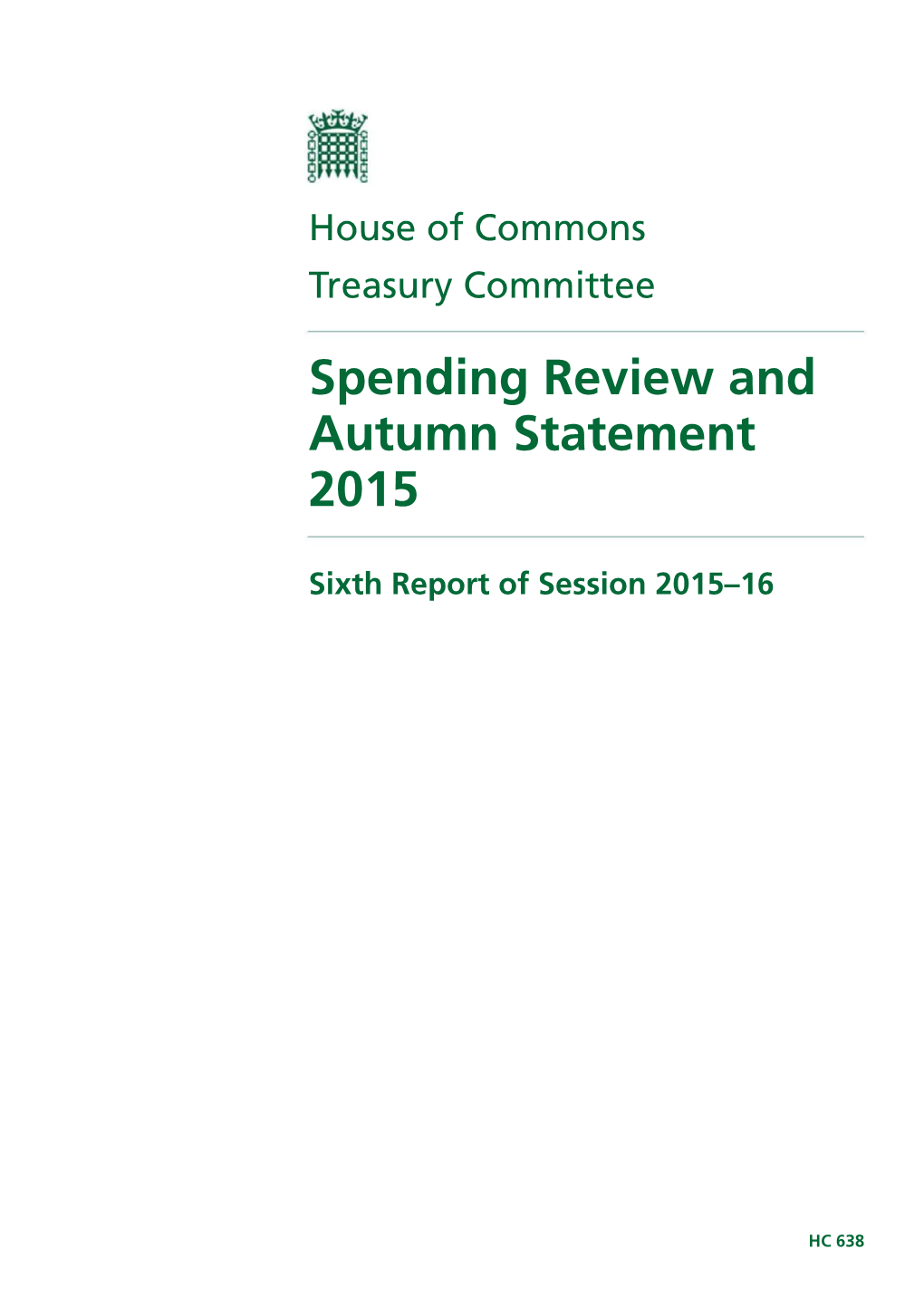 Spending Review and Autumn Statement 2015