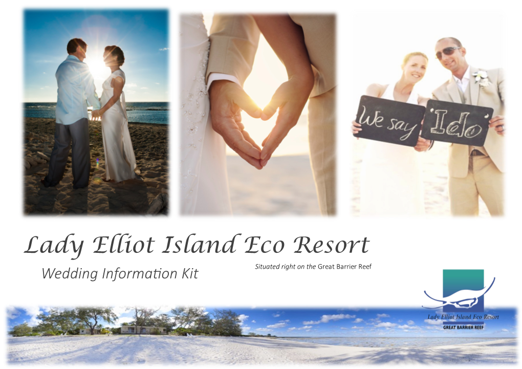 Lady Elliot Island Eco Resort Wedding Information Kit Situated Right on the Great Barrier Reef