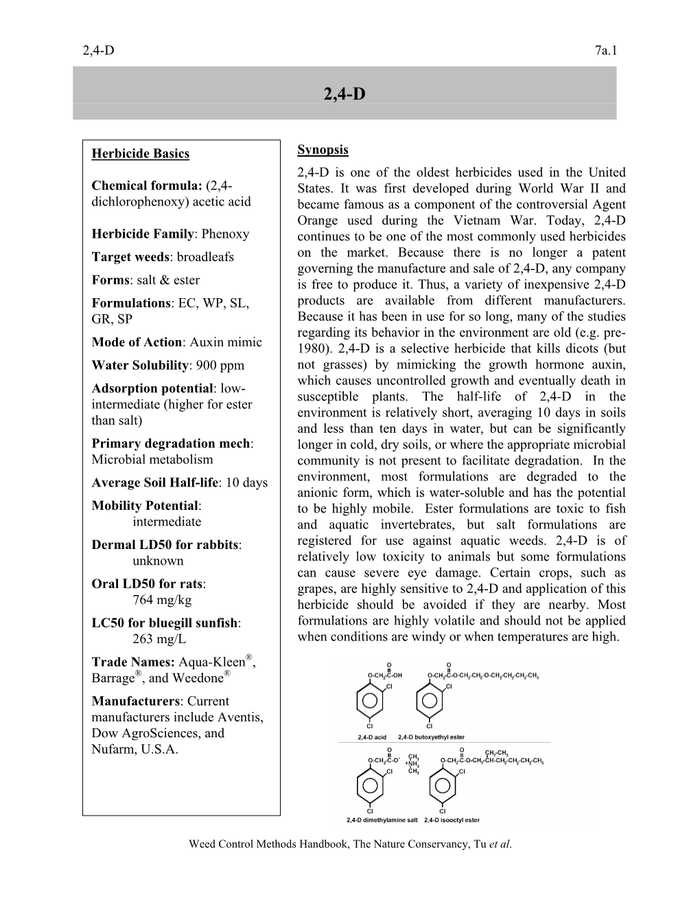 Weed Control Methods Handbook: 2,4-D