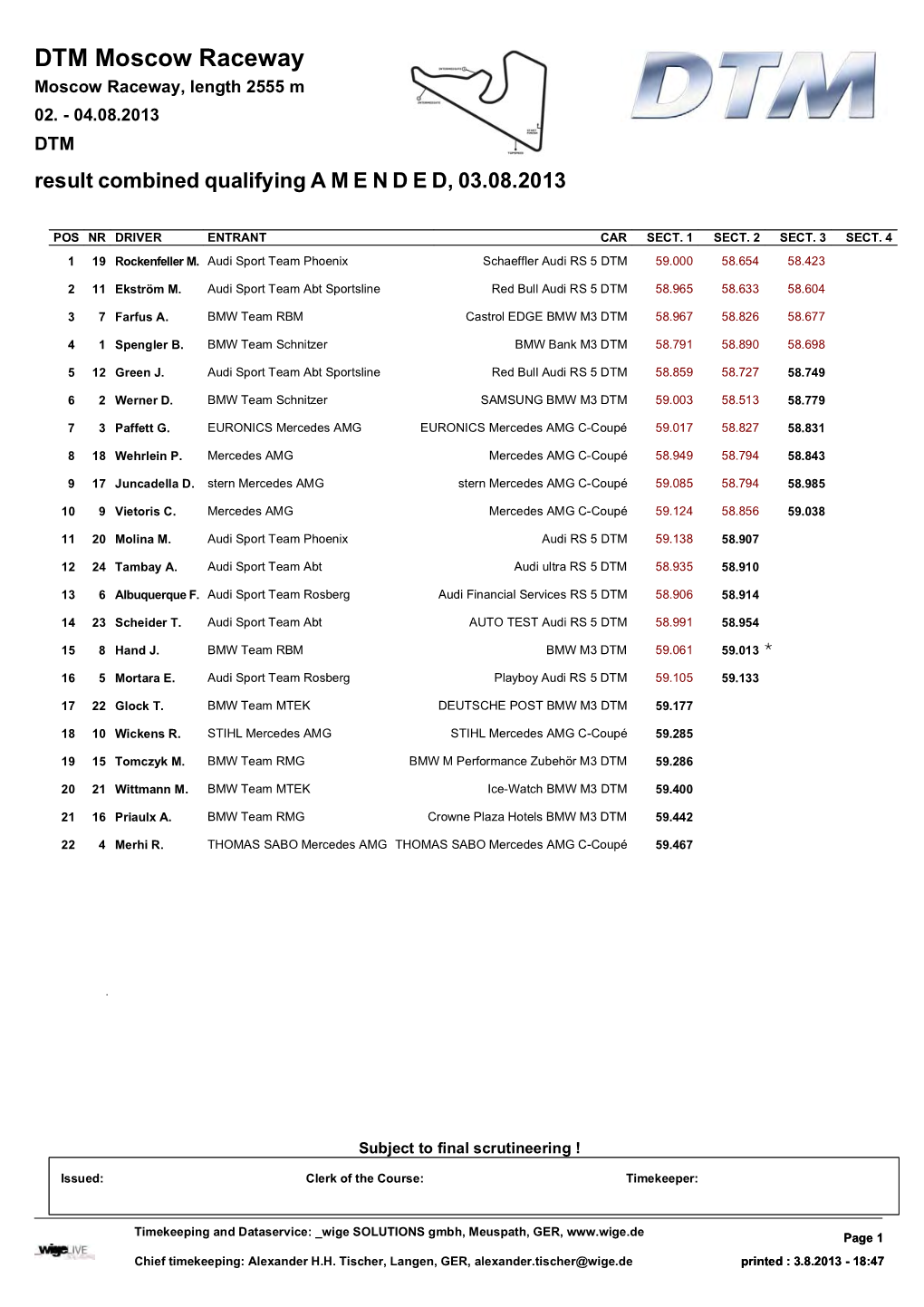 DTM Moscow Raceway Moscow Raceway, Length 2555 M 02