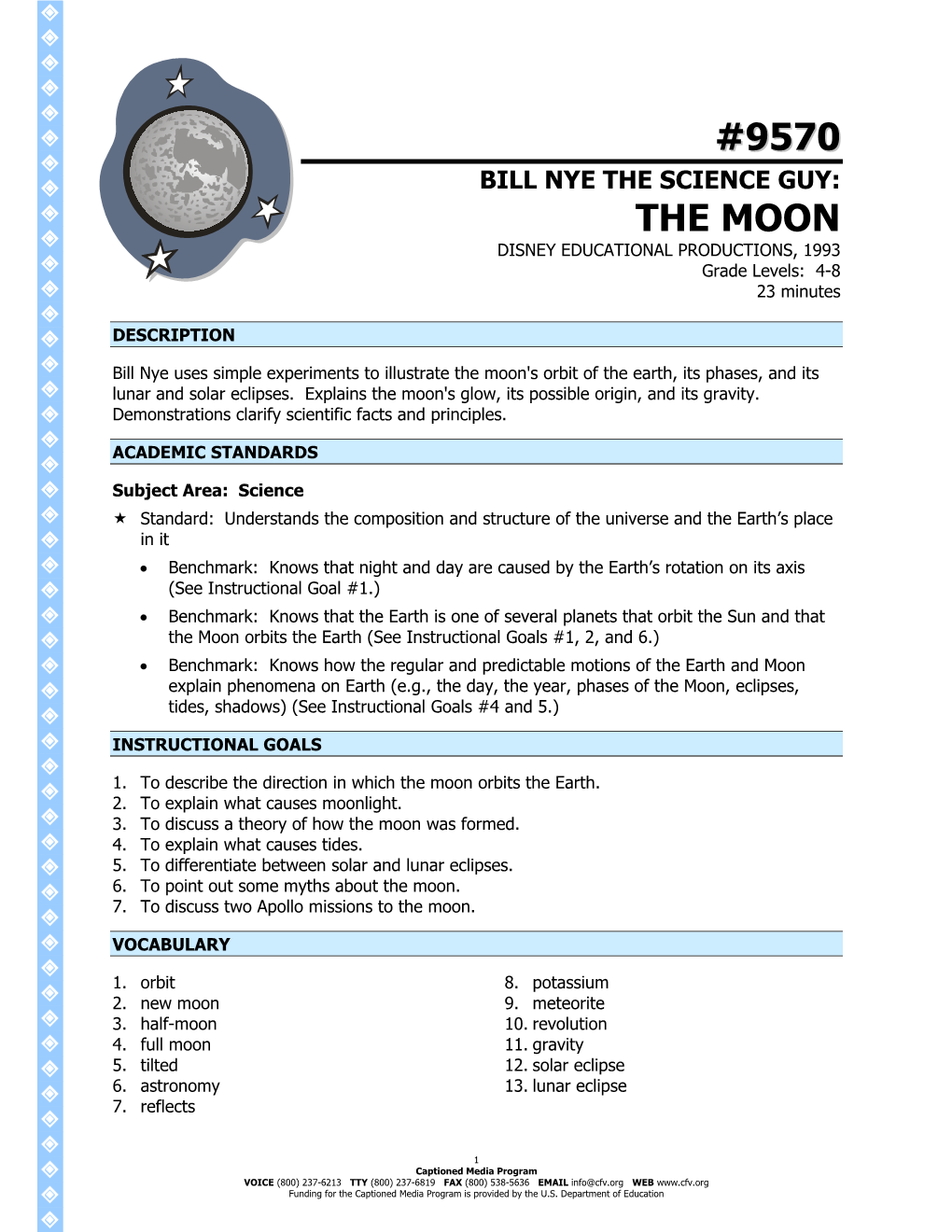 9570 Bill Nye the Science Guy: the Moon