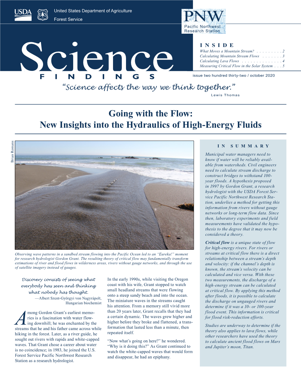 Science Findings Energy Within the River