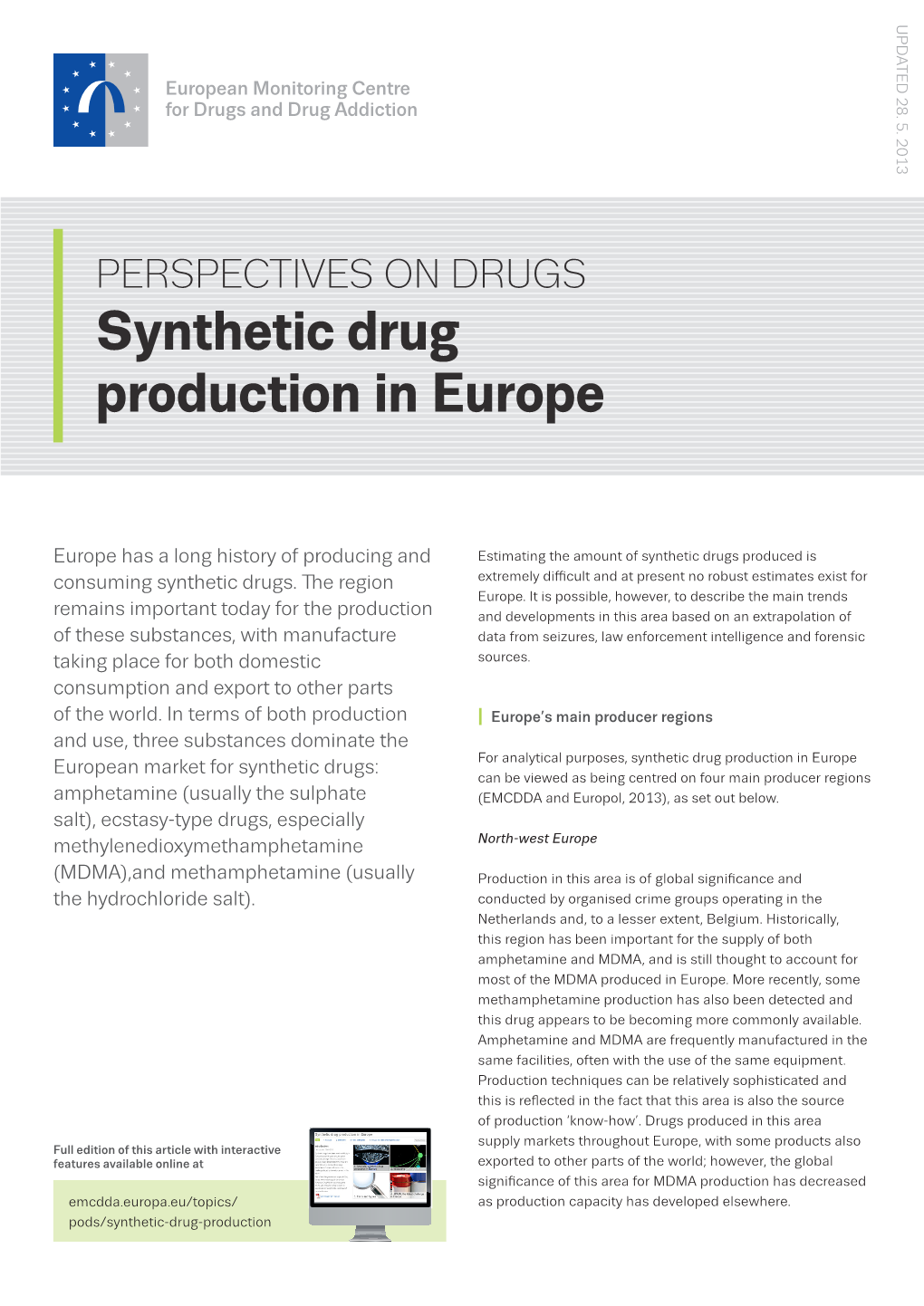 Synthetic Drug Production in Europe