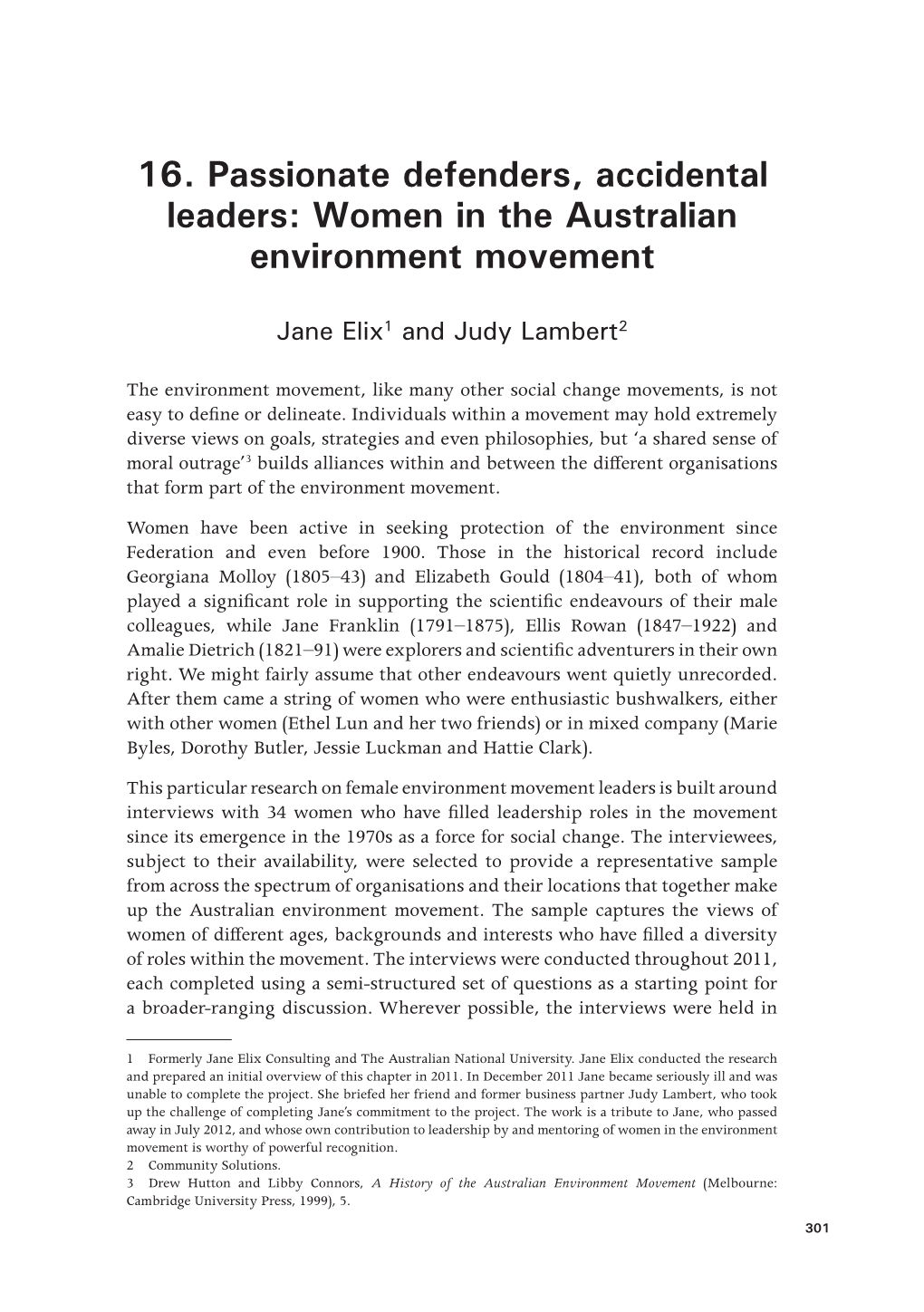 Women in the Australian Environment Movement