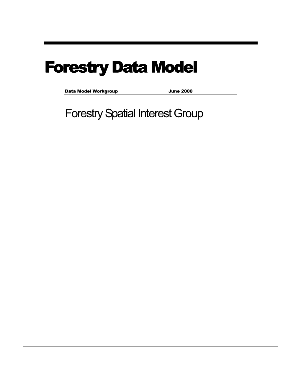 Forestry Data Model