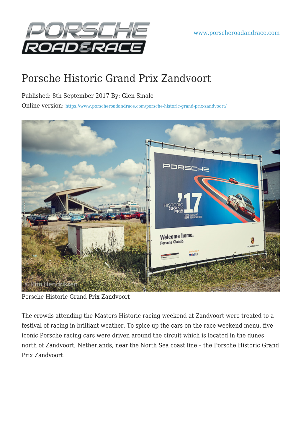 Porsche Historic Grand Prix Zandvoort