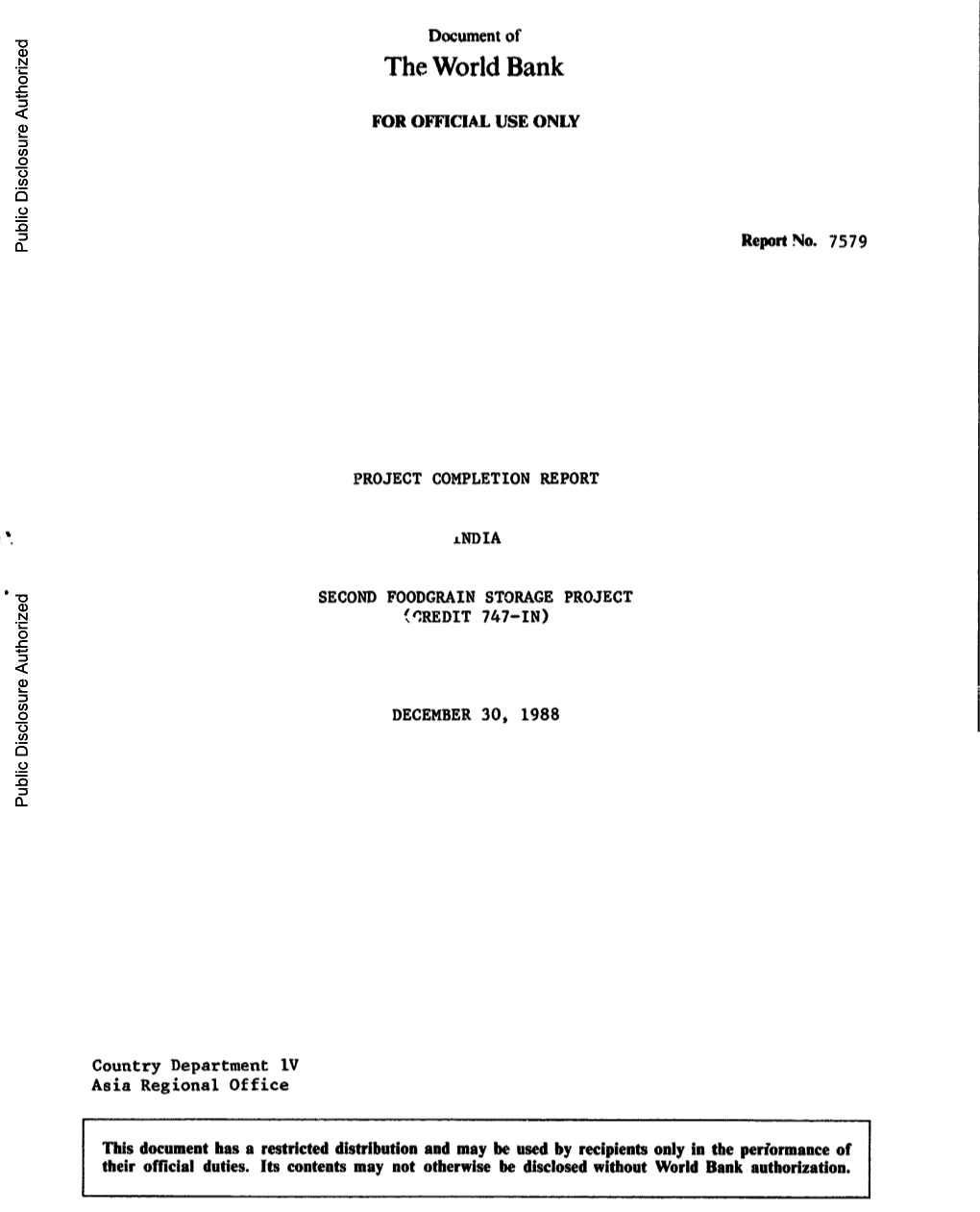 World Bank Document