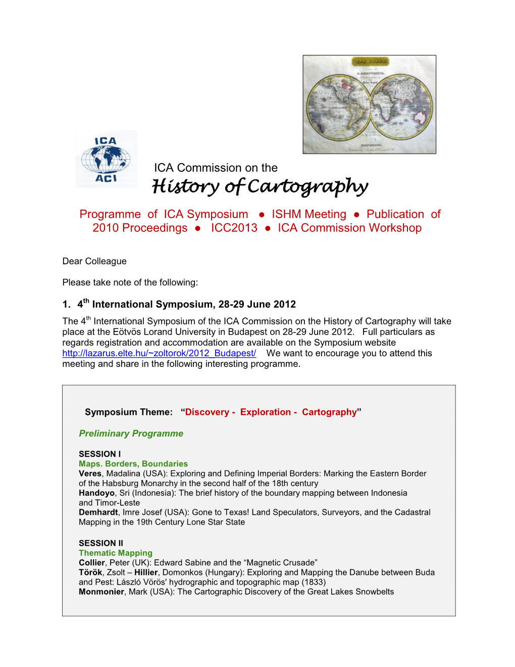 History of Cartography