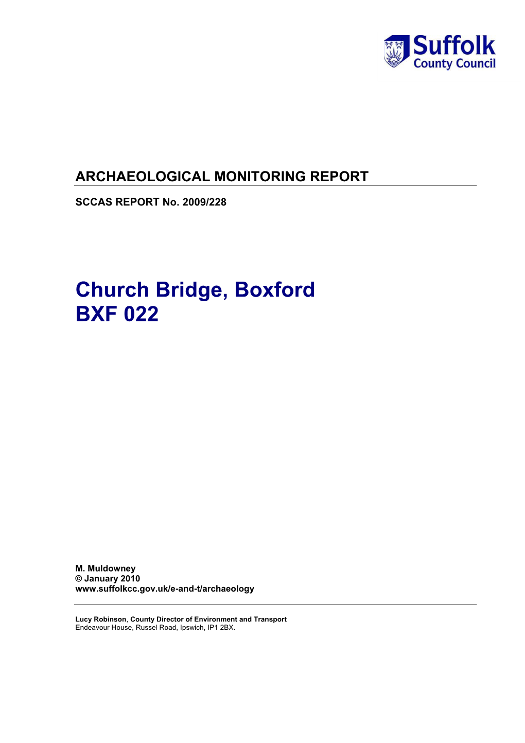 Church Bridge, Boxford BXF 022