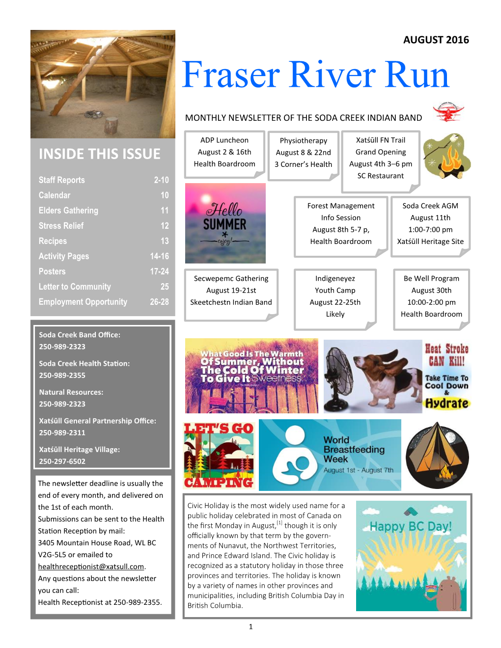 AUGUST 2016 Fraser River Run