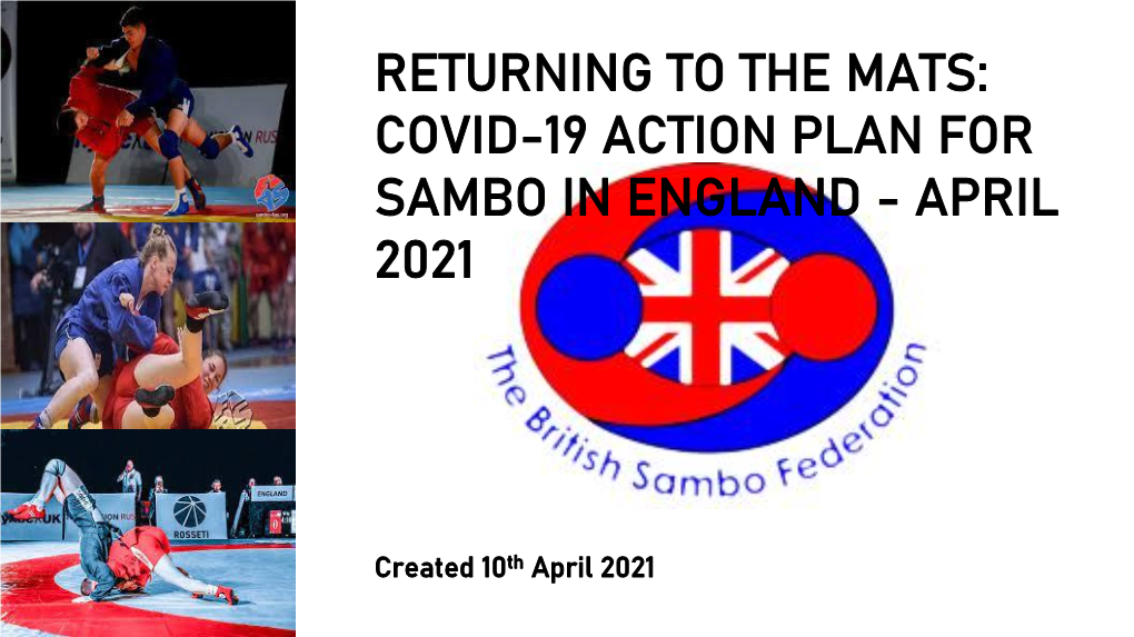 Returning to the Mats: Covid-19 Action Plan for Sambo in England - April 2021