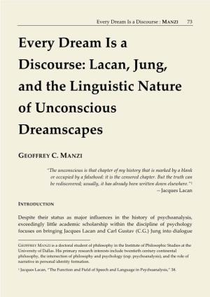 Lacan, Jung, and the Linguistic Nature of Unconscious Dreamscapes