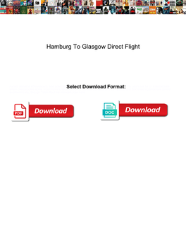Hamburg to Glasgow Direct Flight
