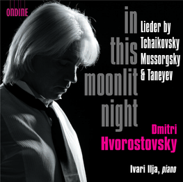 Lieder by Tchaikovsky Mussorgsky & Taneyev