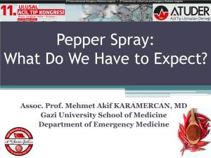 Pepper Spray: What Do We Have to Expect?