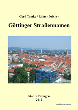 Göttinger Straßennamen