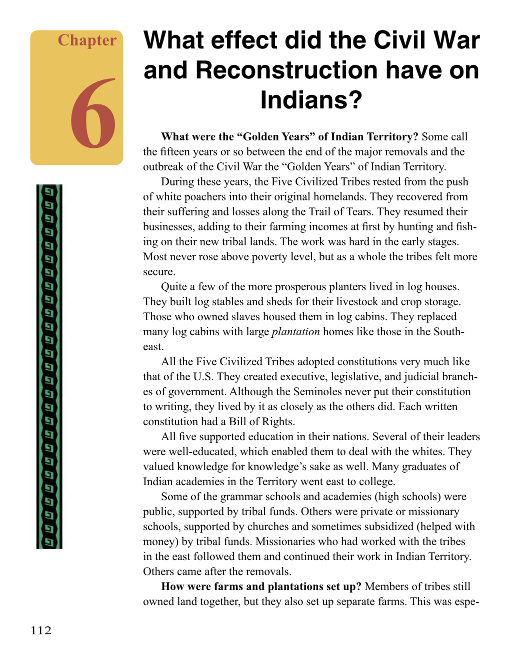 What Effect Did the Civil War and Reconstruction Have on Indians?