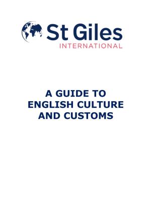 A Guide to English Culture and Customs
