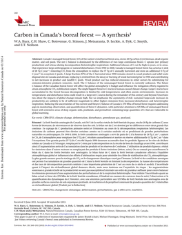 Carbon in Canada's Boreal Forest