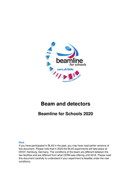 Beam and Detectors