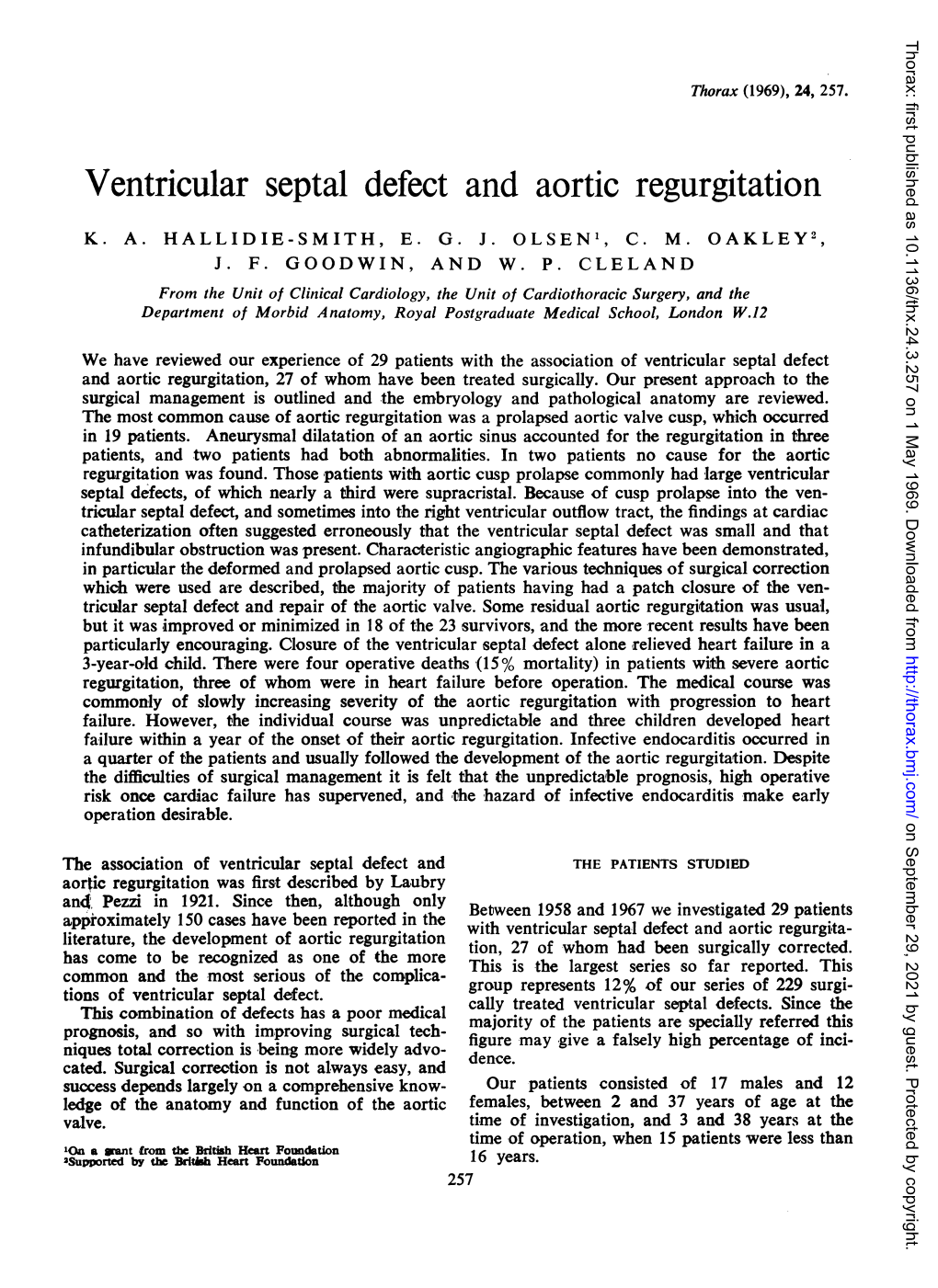 Ventricular Septal Defect and Aorticregurgitation