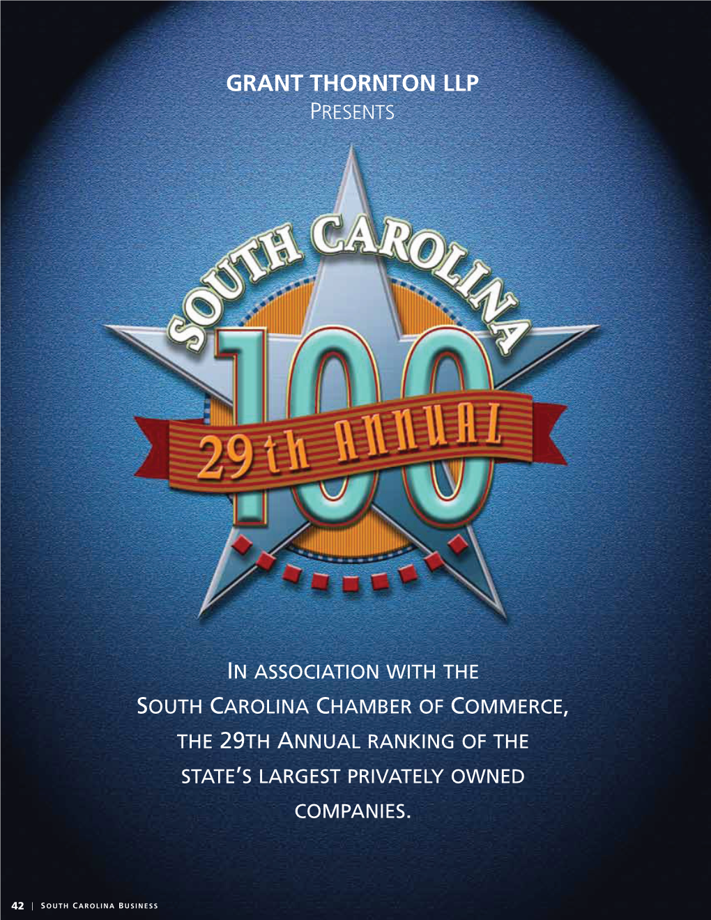 Download the 2013 Grant Thornton South Carolina 100™ List