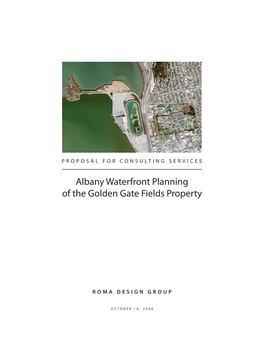 Albany Waterfront Planning of the Golden Gate Fields Property