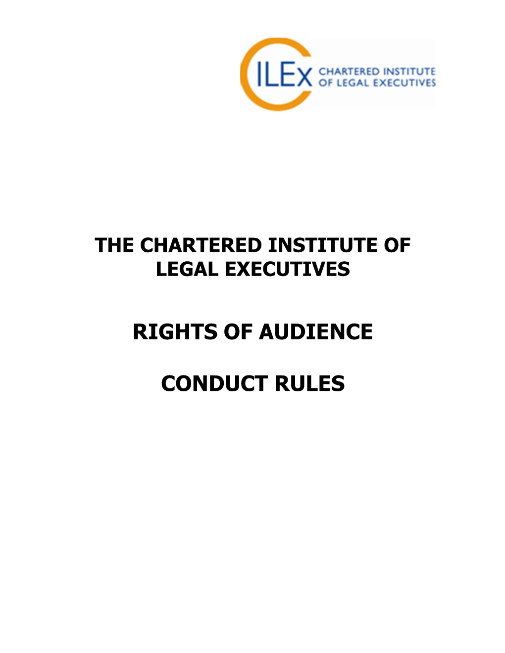 Rights of Audience Conduct Rules