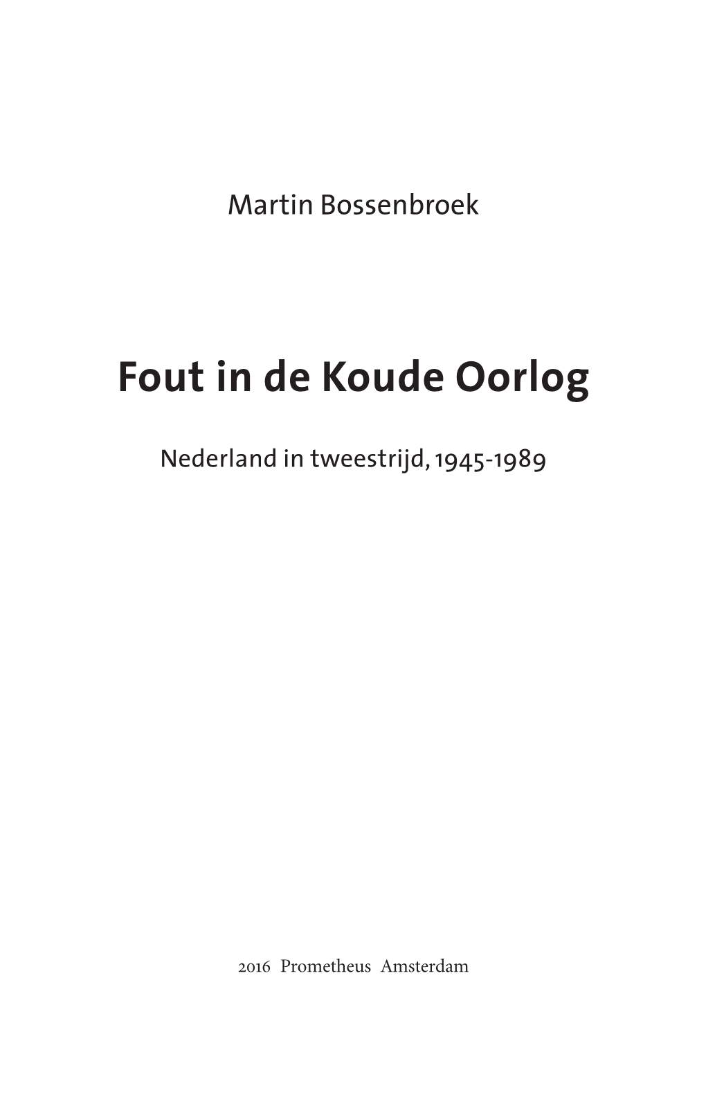 Fout in De Koude Oorlog