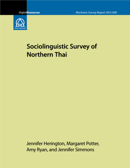 Sociolinguistic Survey of Northern Thai