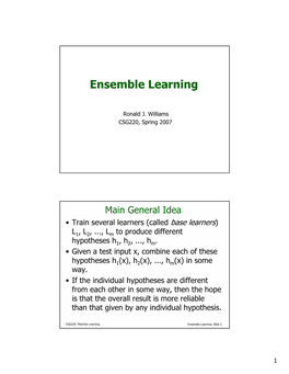 Ensemble Learning