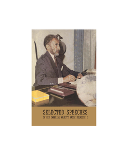Selected Speeches of H.I.M Haile Selassie I