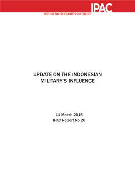 Update on the Indonesian Military's Influence; PDF Copied From