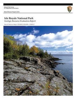 Isle Royale National Park Geologic Resource Evaluation Report