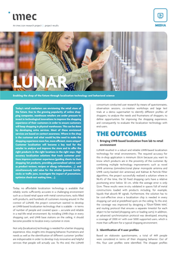 LUNAR Enabling the Shop of the Future Through Localization Technology and Behavioral Science