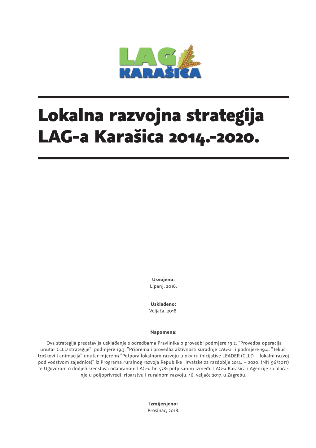 Lag-Karasica-Lokalna Razvojna Strategija2014-2020