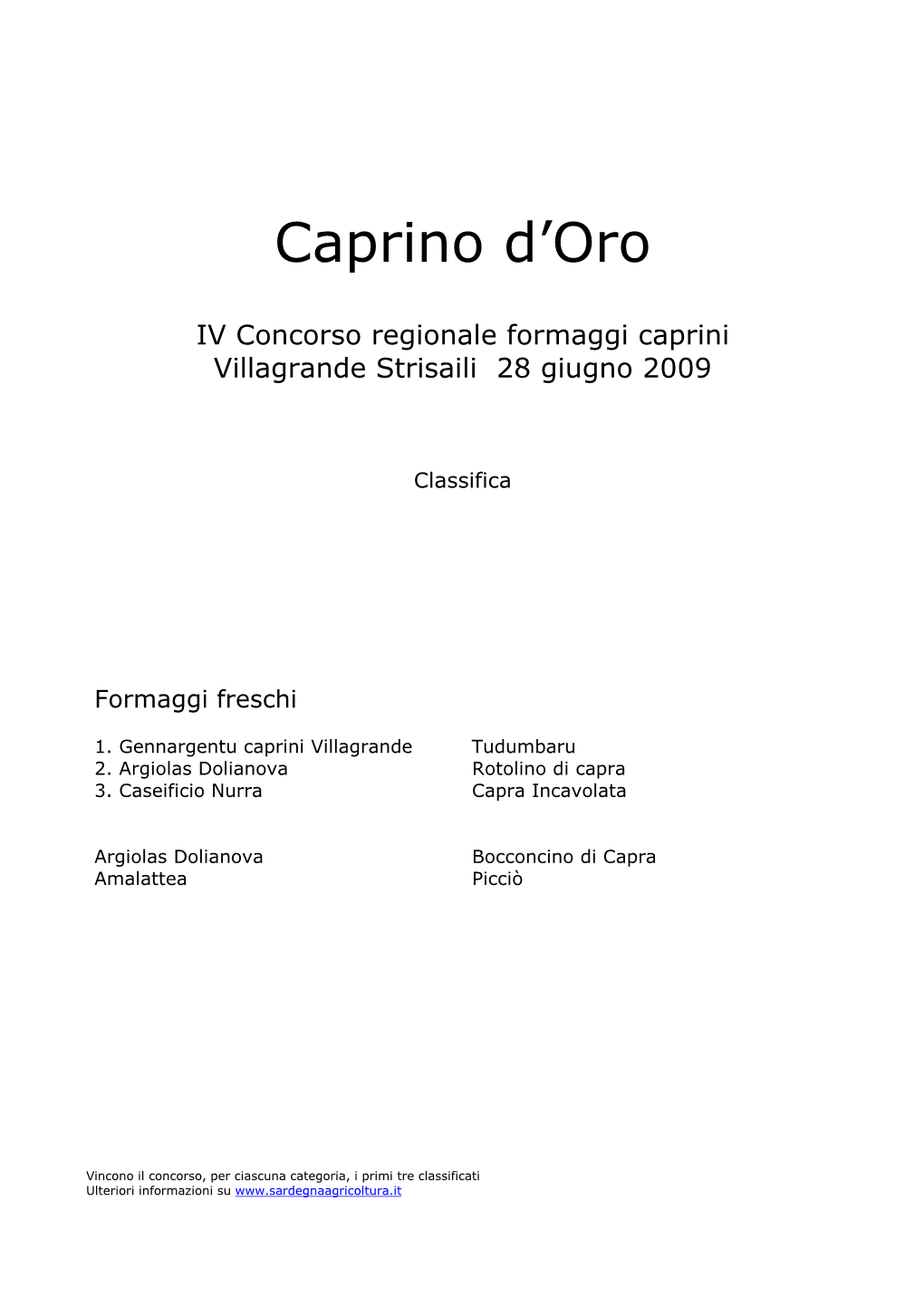 Caprino D'oro