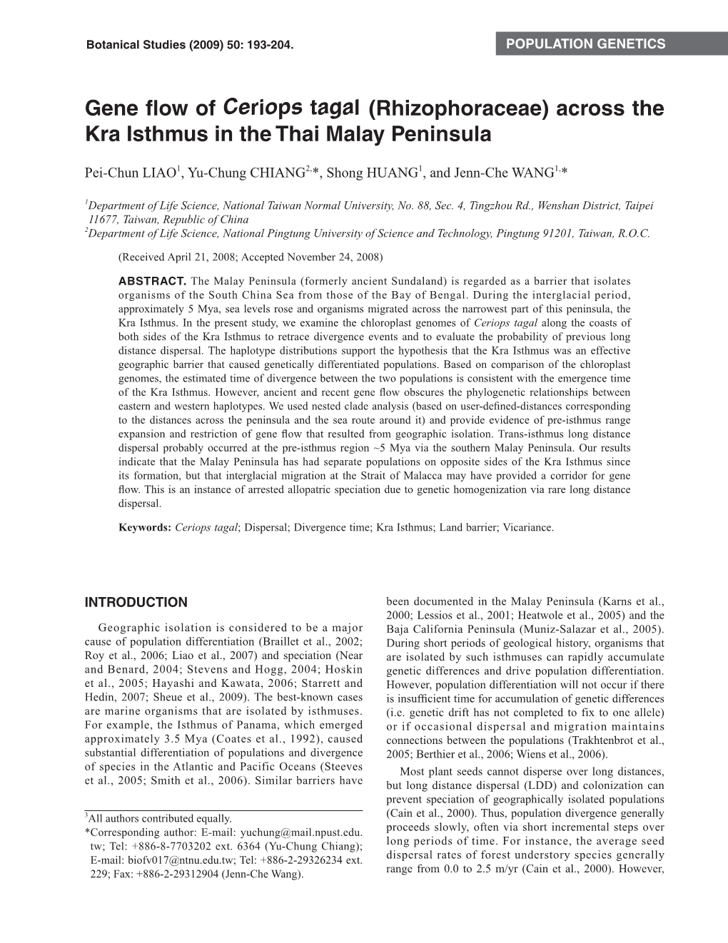 Across the Kra Isthmus in the Thai Malay Peninsula