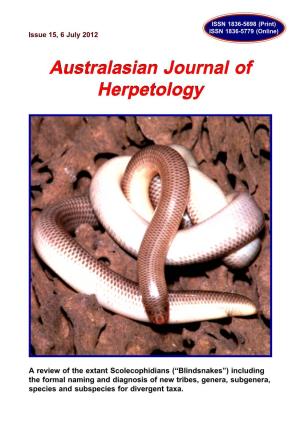 Blind Snake Taxonomy, 36 New Genera